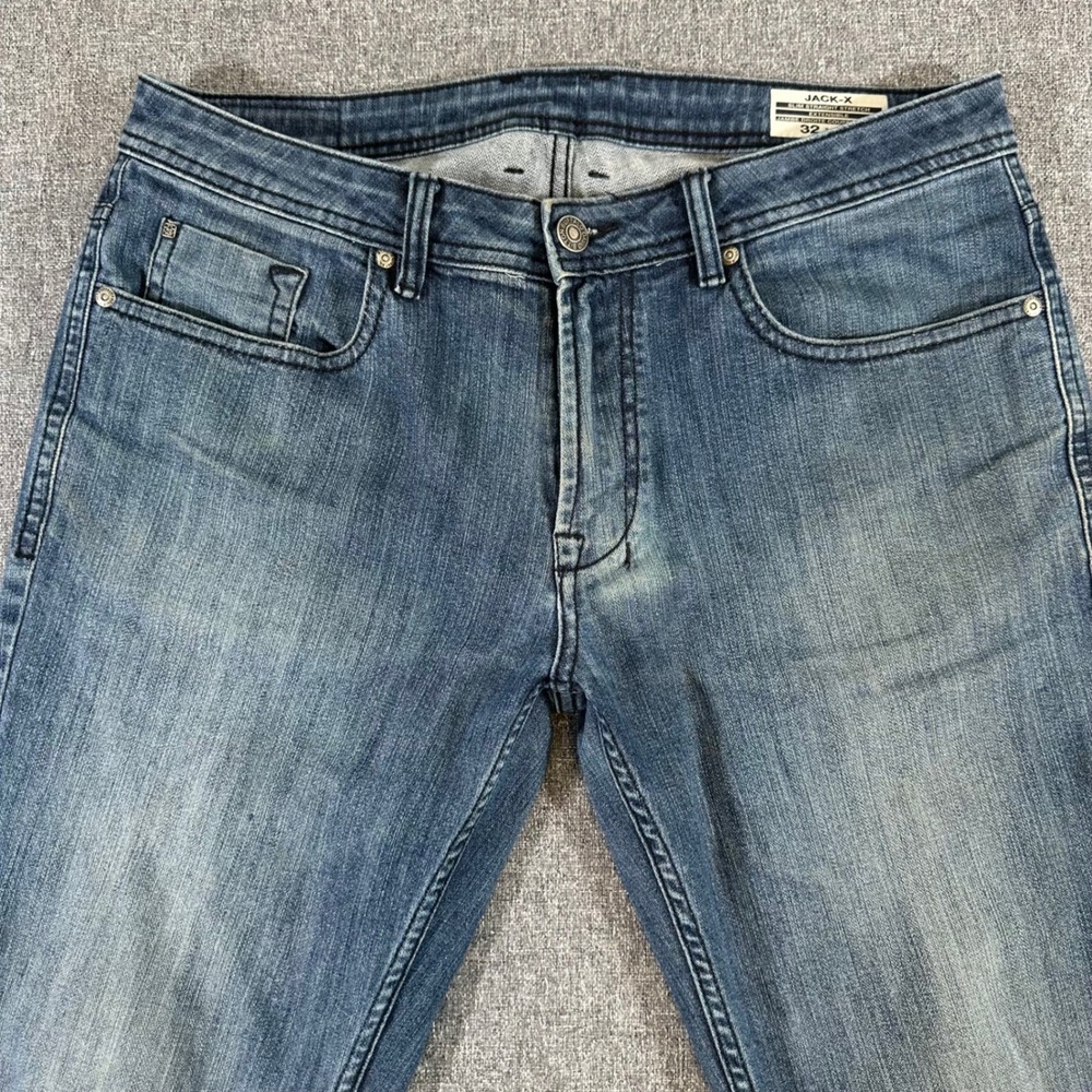 Buffalo David Bitton Jack-X Slim Straight Stretch Blue Jeans Mens 32x32 Denim - Picture 5 of 10